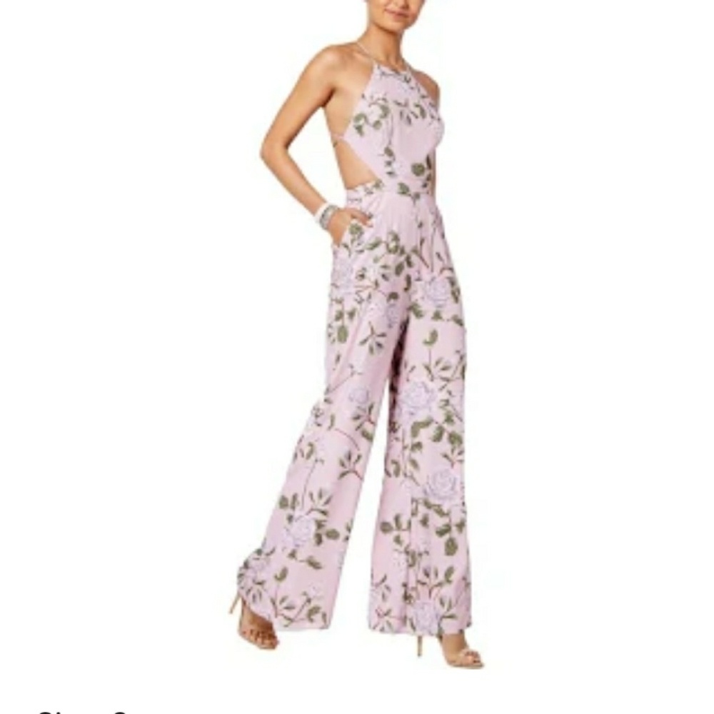 Elegant and Fresh Fame and Partners Freesia Halter Jumpsuit - Pink